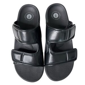 Revitalign Flip-Flop Womens Size 9 B Black Slip On Comfort Sandals Arch Support